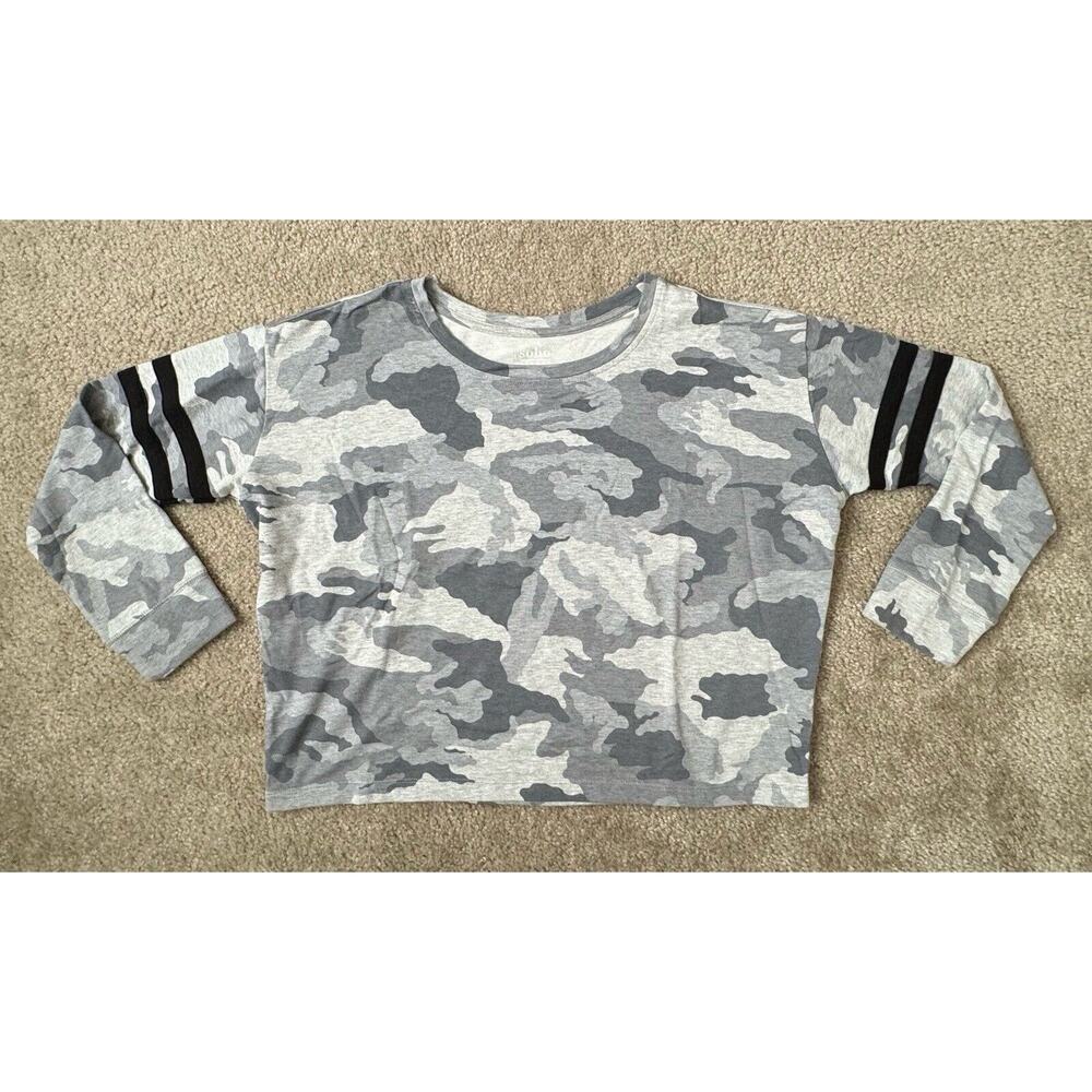 Soho Camo Crop Soft Cozy Sweater Women’s Size Medium New